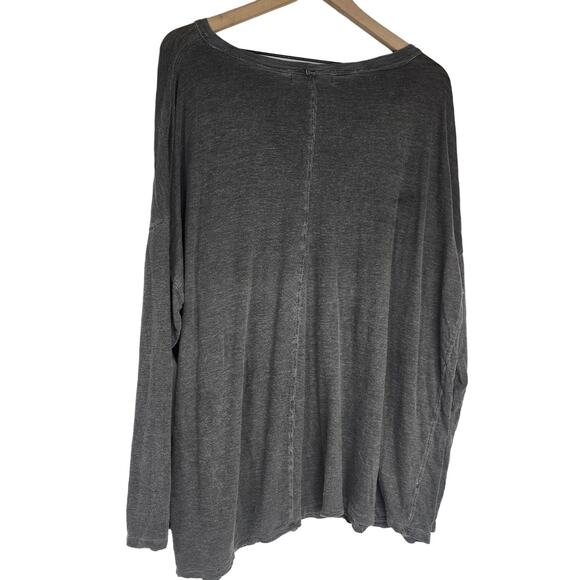 Free People We The Free Tunic Top Cotton Linen Blend Gray Size L - Picture 7 of 8